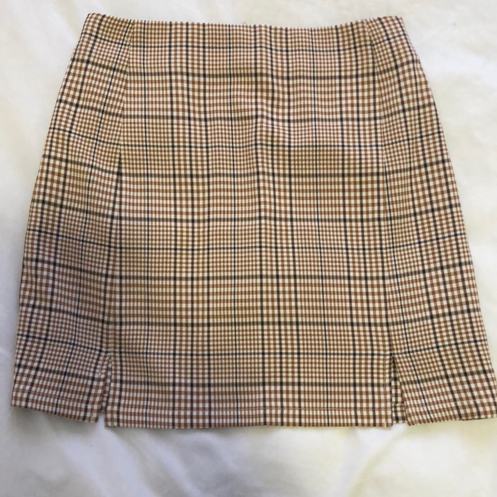 Plaid mini skirt